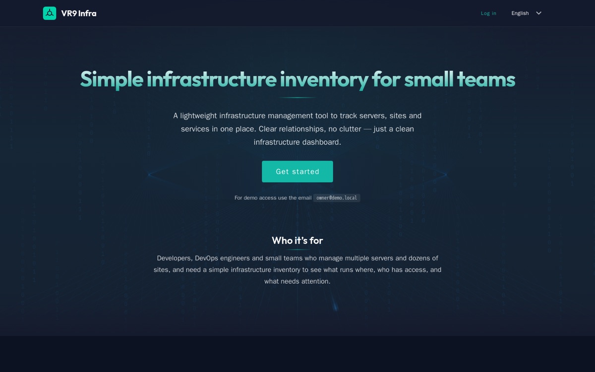 VR9 Hub — infra.vr9.pro